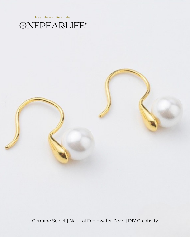 925 Silver & 18K Gold Vermeil High Heel Earring Base | DIY Basic Earring Setting for Custom Jewelry (Per Pair) Onepearlife