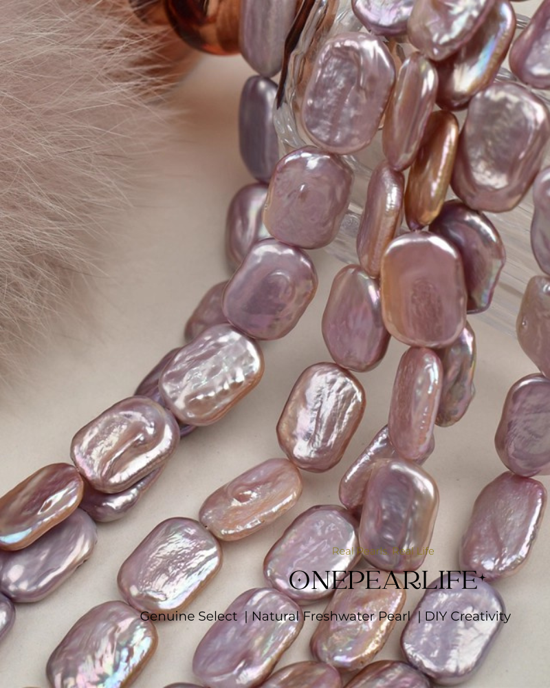 AAA Baroque Button-Shaped Purple Freshwater Single Pearl for DIY Jewelry