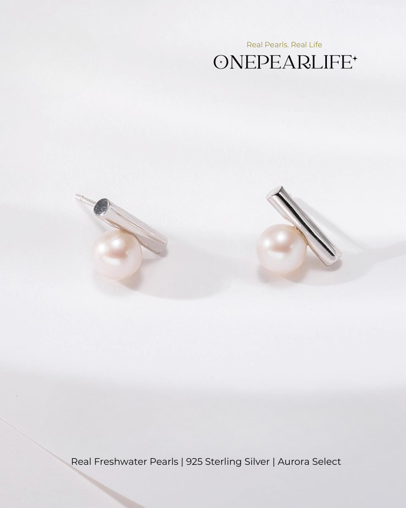 Ardella – AAA Quality Freshwater Pearl 2-Piece Jewelry Set | Necklace & Stud Earrings (Necklace 8–8.5mm, Earrings 6–6.5mm, 925 Sterling Silver)