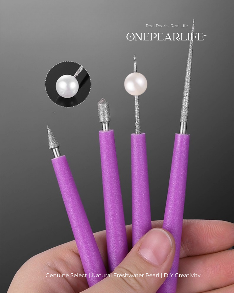Bead Drilling Pin Set of 4 pieces– DIY Pearl Drilling Tool for Handmade Jewelry
