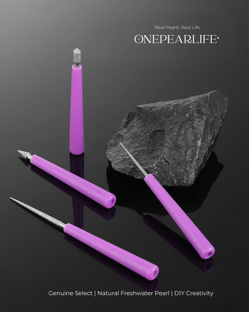 Bead Drilling Pin Set of 4 pieces– DIY Pearl Drilling Tool for Handmade Jewelry Onepearlife