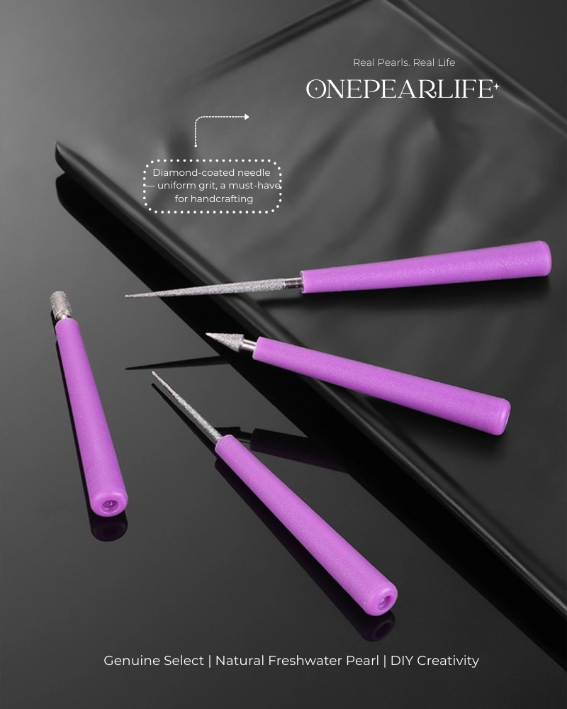 Bead Drilling Pin Set of 4 pieces– DIY Pearl Drilling Tool for Handmade Jewelry