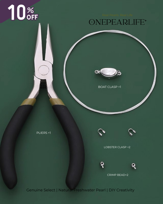 DIY Pearl Bracelet Kit for Beginners | 925 Silver Handmade Jewelry Materials Set Onepearlife