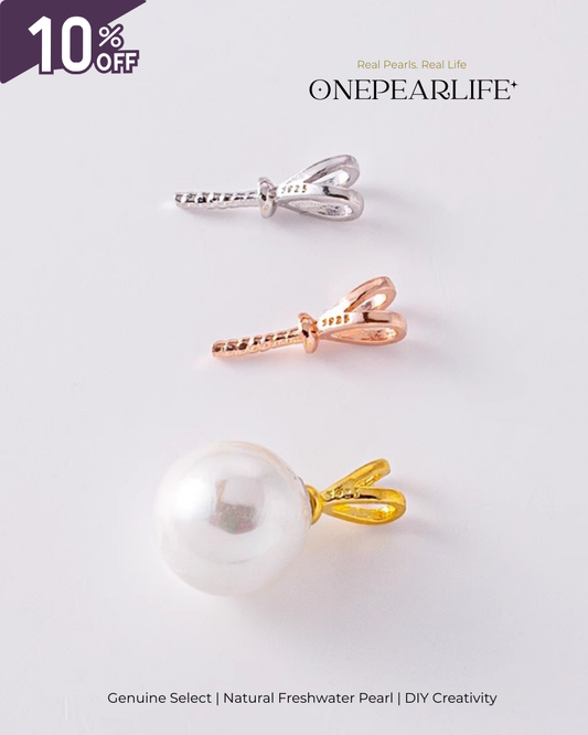 Pearl Pendant Bails – 18K Gold Vermeil & 925 Sterling Silver – DIY Jewelry Accessories Onepearlife