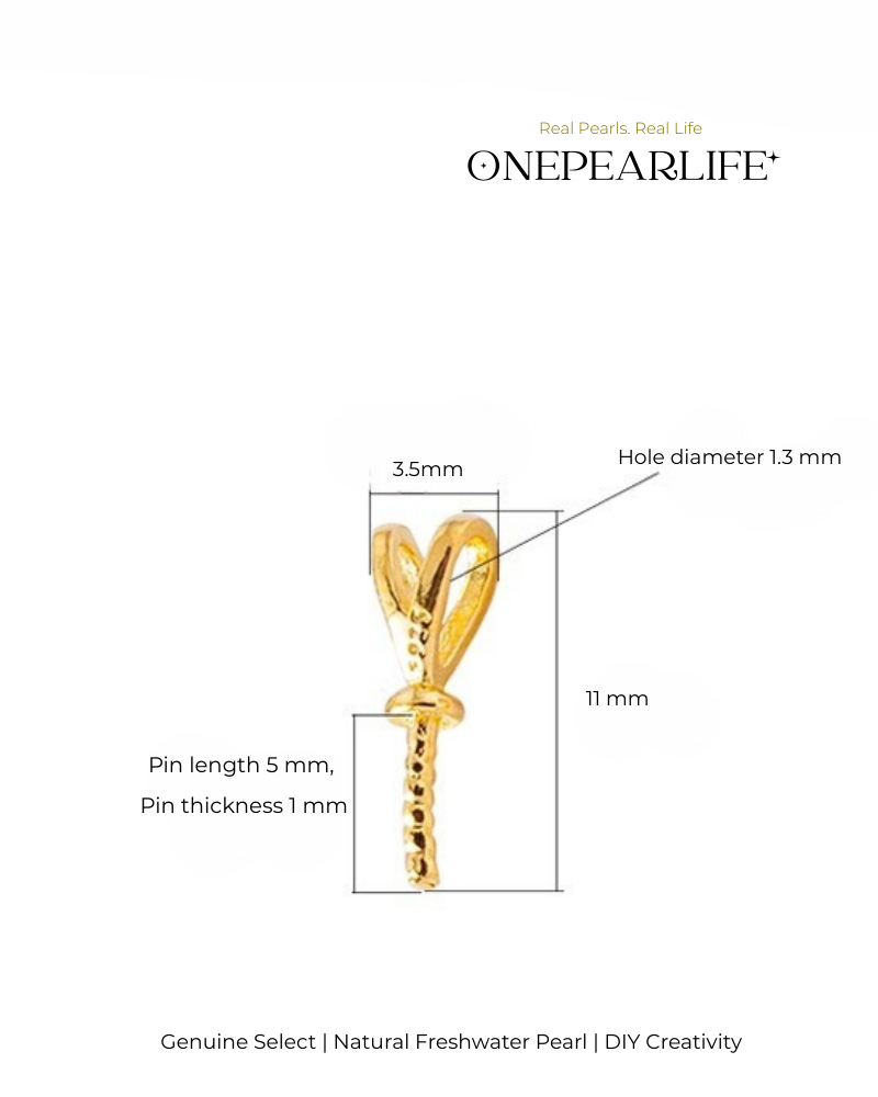 Pearl Pendant Bails – 18K Gold Vermeil & 925 Sterling Silver – DIY Jewelry Accessories Onepearlife