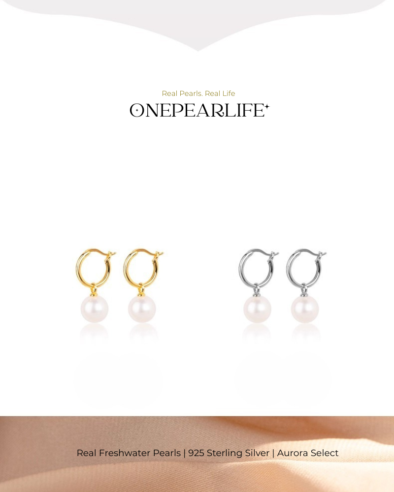 Elina – AAA Quality Natural Freshwater White Pearl Convertible Earrings | 8–8.5mm | 925 Sterling Silver or 18K Gold Vermeil