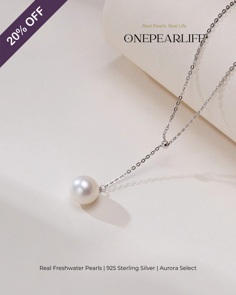 Isolde – AAA Quality Natural Freshwater Single Pearl Y Pendant | 9–9.5mm | 925 Sterling Silver Onepearlife