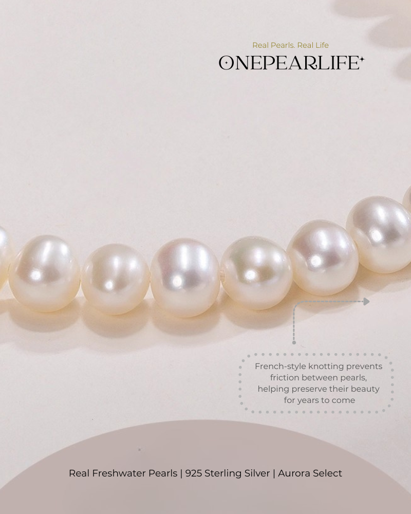 Luma – AAA Quality White Freshwater Pearl Bracelet | 5–5.5mm | 925 Sterling Silver