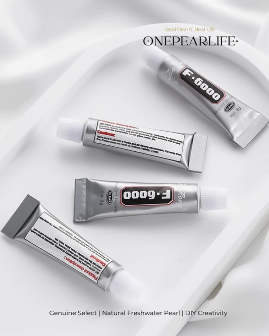 Close-up of transparent slow-drying glue for jewelry and crafts