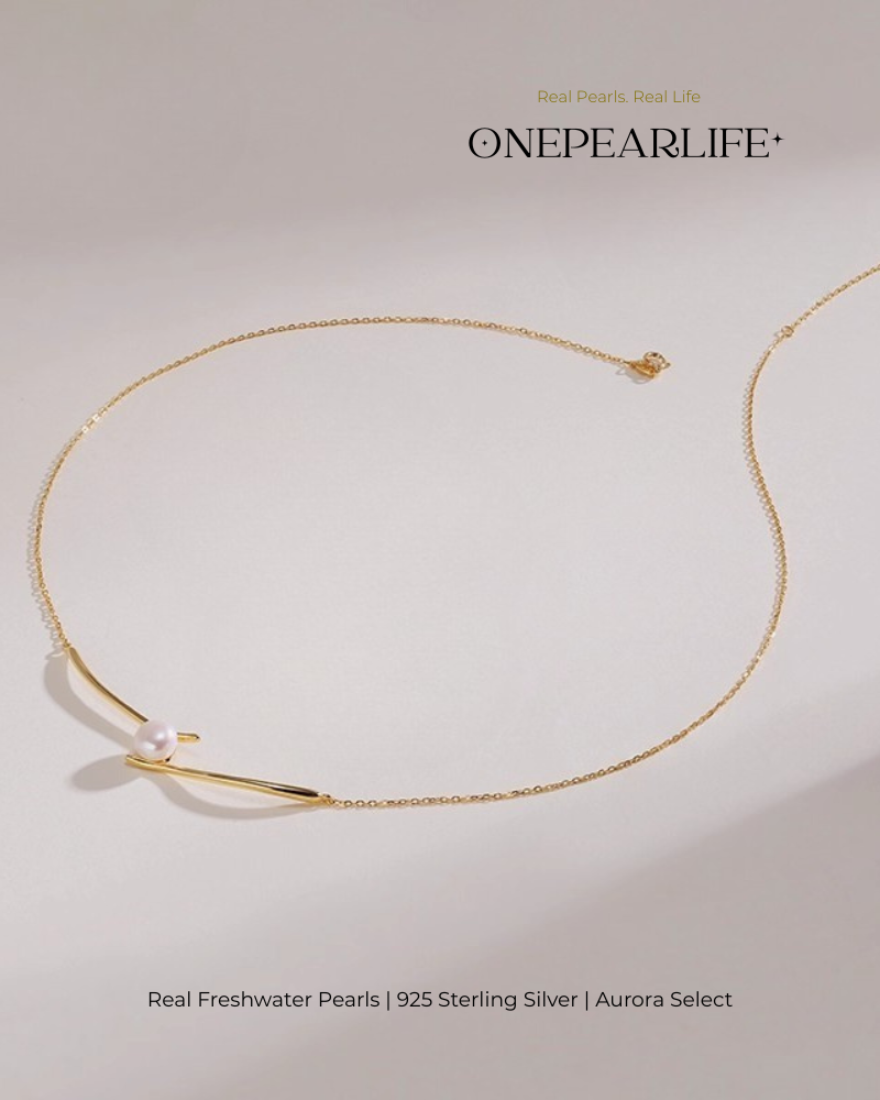 Selene – AAA Quality Natural Freshwater Single Pearl Pendant | 7–7.5mm | 18K Gold Vermeil or 925 Sterling Silver Onepearlife