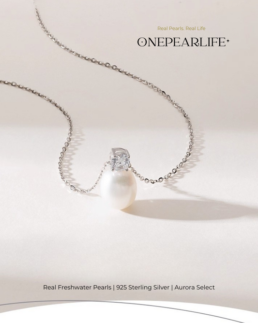 Selina – AAA Quality Natural Freshwater Round Pearl Pendant | 8–8.5mm | 925 Sterling Silver Onepearlife