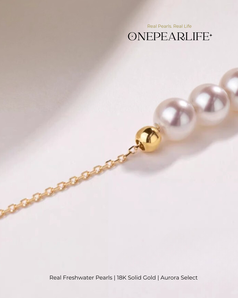 Serena – AAA+ Quality Japanese Akoya Natural Pearl Pendant Necklace | 5–5.5mm | 18K Gold / White Gold / Rose Gold