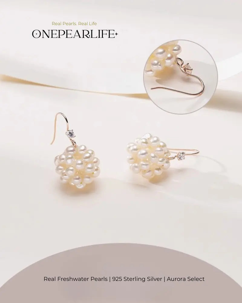 Aeris – 3–5.5mm Natural Freshwater Dangling Pearl Earrings in 18K Gold Plated Onepearlife