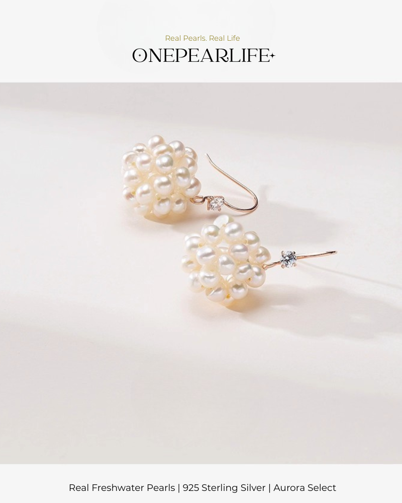 Aeris – 3–5.5mm Natural Freshwater Dangling Pearl Earrings in 18K Gold Plated