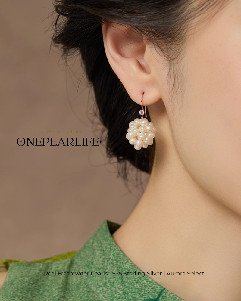 Aeris – 3–5.5mm Natural Freshwater Dangling Pearl Earrings in 18K Gold Plated