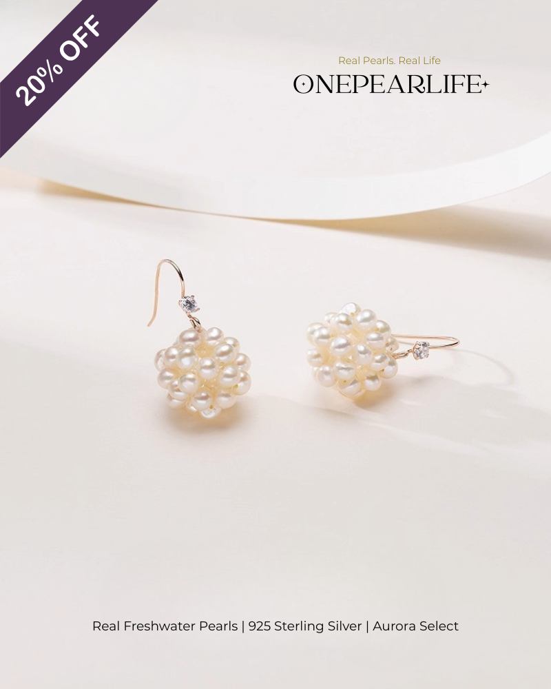 Aeris – 3–5.5mm Natural Freshwater Dangling Pearl Earrings in 18K Gold Plated