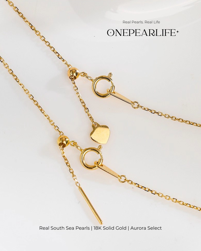 Solara – AAA+ Quality Natural South Sea Golden Pearl Pendant | 9–9.5mm | 18K Gold Onepearlife
