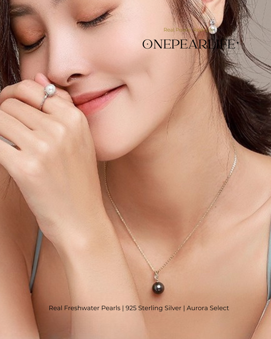 Virella – AAA Quality Natural Freshwater Pearl Adjustable Ring | 7–7.5 mm | 925 Silver Onepearlife