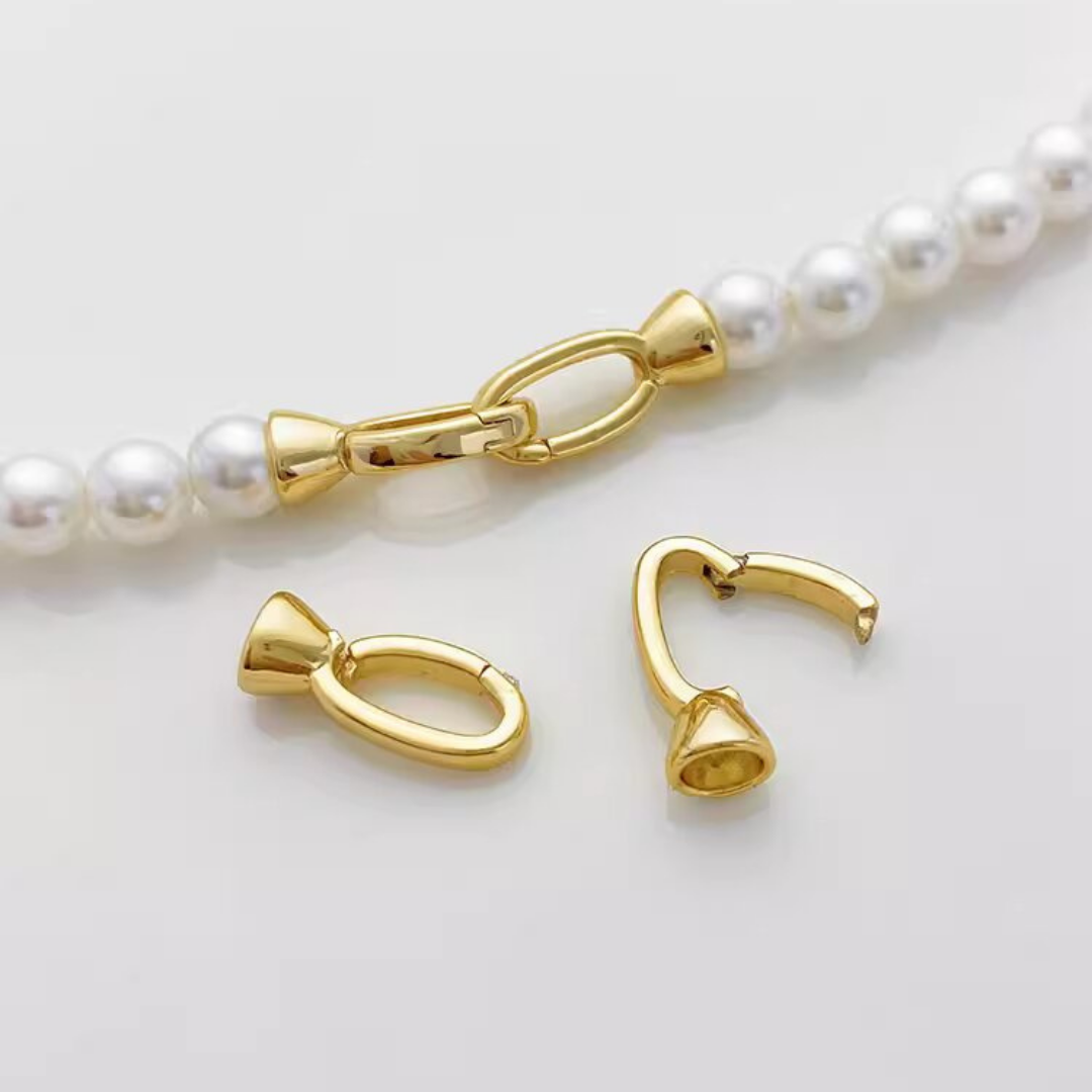 What is the best way to string pearls when making a pearl necklace?