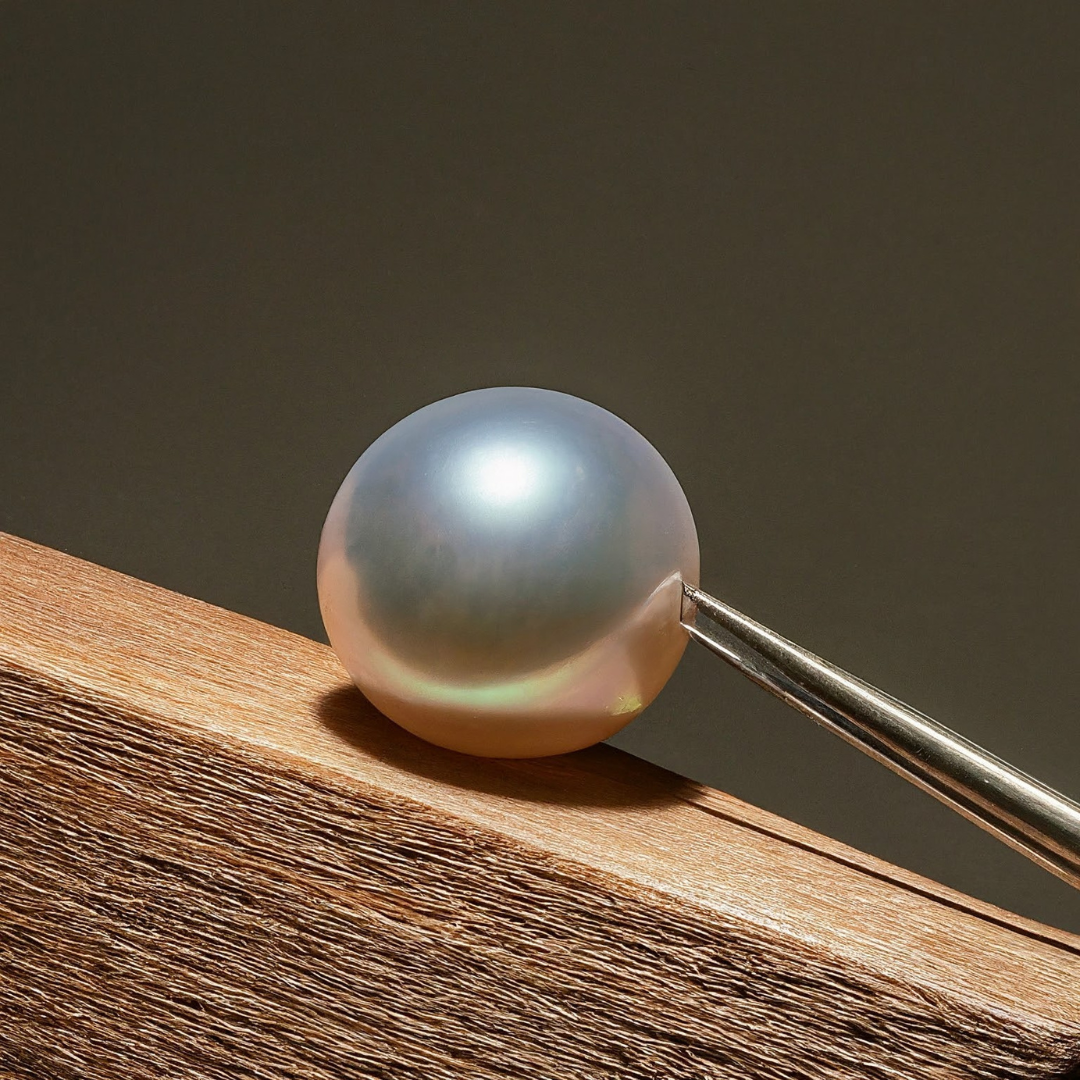 How are pearls drilled during the pearl production process?