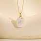 Aura – 12–14mm Minimalist Baroque Pearl Pendant Necklace in 18K Solid Gold