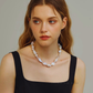 Gaia – 14–16mm Natural White Baroque Pearl Necklace