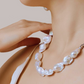 14mm-16mm Natural White Baroque Pearl Necklace - AAA Quality