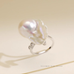 Vesper – 14–16mm Natural Baroque Pearl Adjustable Open Ring