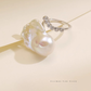 Vesper – 14–16mm Natural Baroque Pearl Adjustable Open Ring
