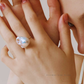 Freyja – 14–16mm Natural White Baroque Adjustable Pearl Ring