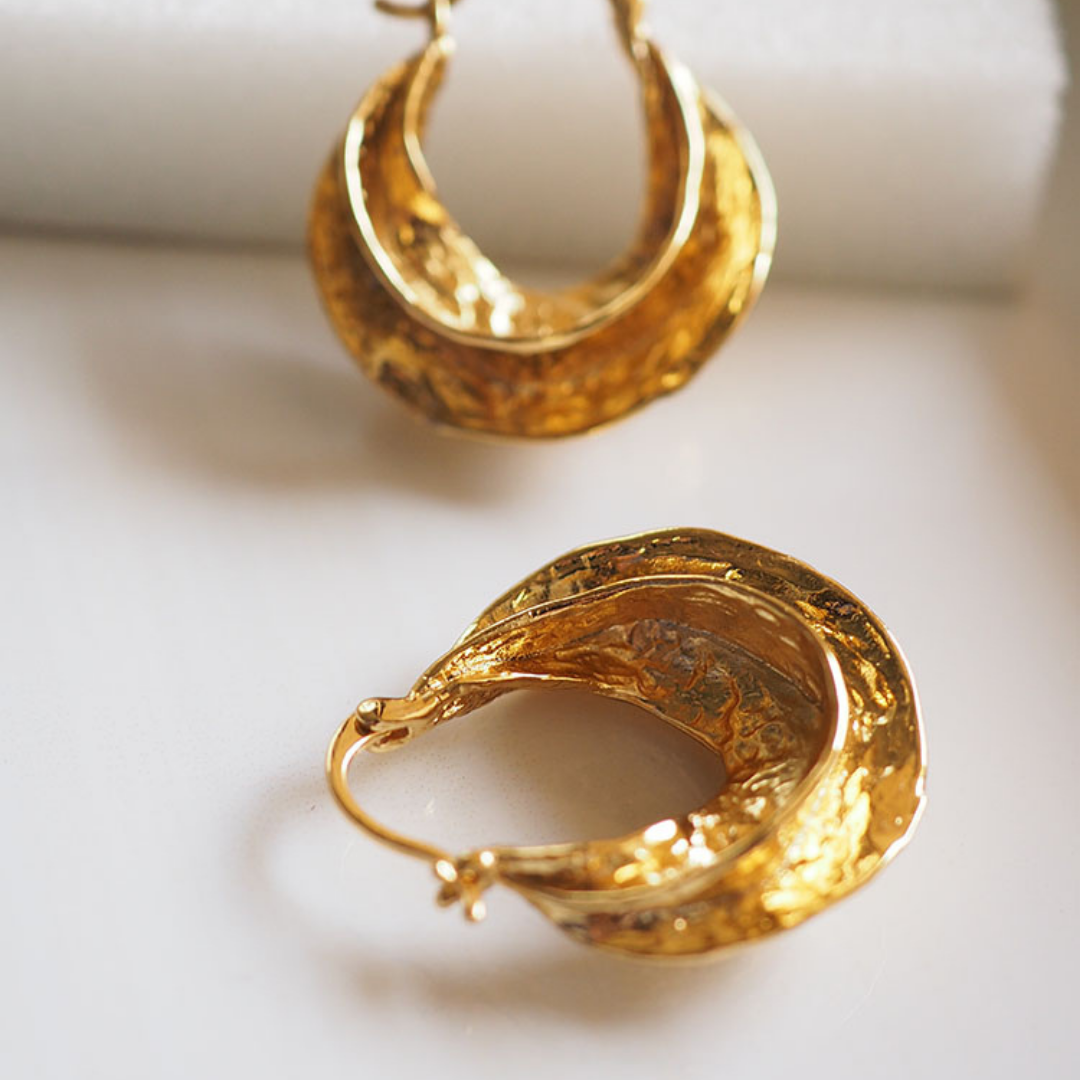 Vintage Minimalist Hoop Studs Earrings