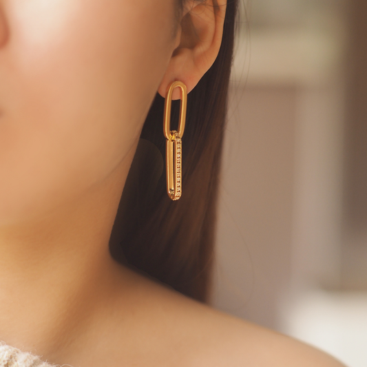 Simple Dainty Drop Gold Earrings