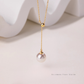 Aurora – 7–9.5mm Japanese Akoya Pearl Y-Shaped Adjustable Pendant Necklace in 18K Solid Gold