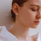 Japanese Akoya pearl stud earrings in 18K solid gold – minimalist pearl earrings for everyday wear or elegant gifting