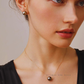 Noir – 9–9.5mm Black Tahitian Solitaire Pearl Necklace in 18K Solid Gold