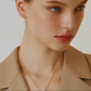 9mm-9.5mm 18K Solid Gold Natural White Edison Freshwater Pearl Sherry Earrings - AAA Quality