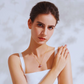 9mm-9.5mm 18K Solid Gold Natural Purple Edison Freshwater Pearl Pendant Necklace - AAA Quality