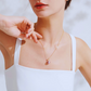 9mm-9.5mm 18K Solid Gold Natural Purple Edison Freshwater Pearl Pendant Necklace - AAA Quality