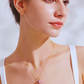 9mm-9.5mm 18K Solid Gold Natural Purple Edison Freshwater Pearl Pendant Necklace - AAA Quality