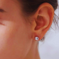 5mm-7.5mm 18K Solid Gold Japanese Tama Akoya Seawater Pearl Stud Earrings - AAA Quality