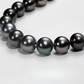 9mm-9.5mm 18K Solid Gold Black Tahitian Pearl Necklace - AAA Quality