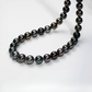 9mm-9.5mm 18K Solid Gold Black Tahitian Pearl Necklace - AAA Quality