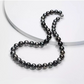 9mm-9.5mm 18K Solid Gold Black Tahitian Pearl Necklace - AAA Quality
