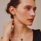 9mm-9.5m 18K Solid Gold Black Tahitian Pearl Stud Earrings - AAA Quality