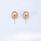 18K Solid Gold South Sea Saltwater Pearl Stud Earrings AAAA Quality 9mm-9.5mm