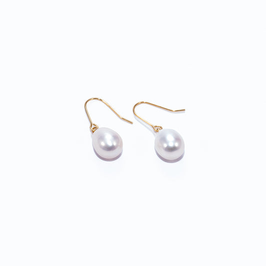 Gold Aurora Pearl Drop Earrings AAA Quality