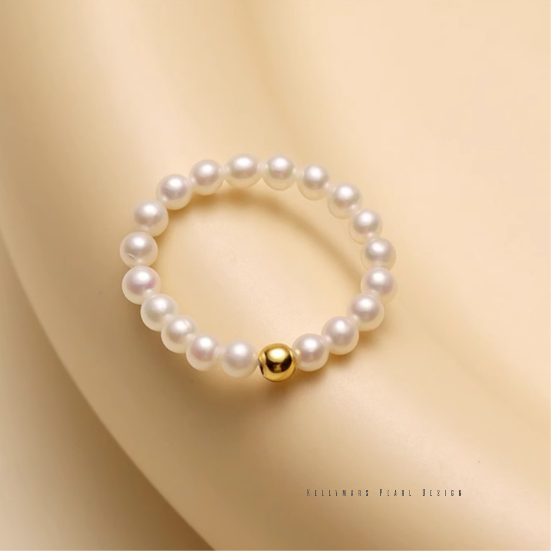Dawn – 3–3.5mm Minimalist Natural Freshwater Pearl Ring