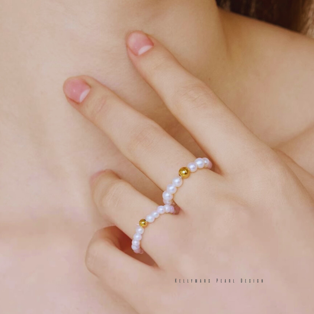 Dawn – 3–3.5mm Minimalist Natural Freshwater Pearl Ring