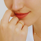 3mm-3.5mm 18K Solid Gold Natural Freshwater Pearl Engagement Ring - AAA Quality