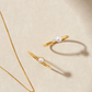 3mm-3.5mm 18K Solid Gold Natural Freshwater Pearl Engagement Ring - AAA Quality